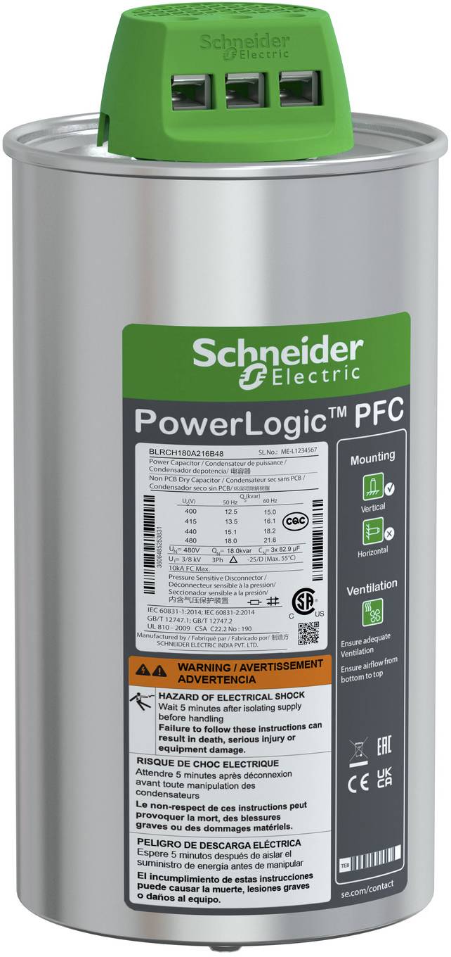 Schneider Electric BLRCH180A216B48 480 V PFC Kondensator 15 szt.-0