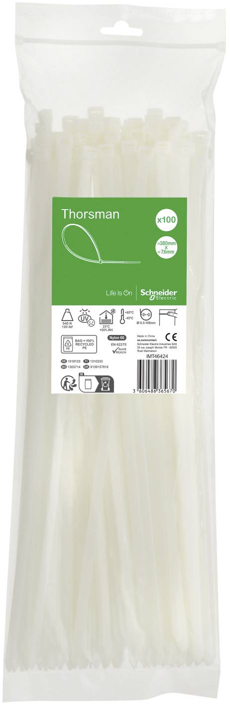 Schneider Electric IMT46424 Кабельні стяжки 100 шт.