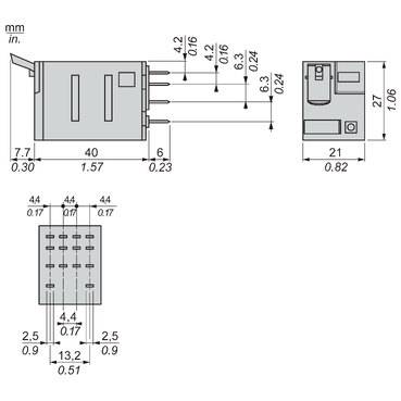 Przekaźnik miniaturowy Schneider Electric RXM4AB2JD 10 szt.-9