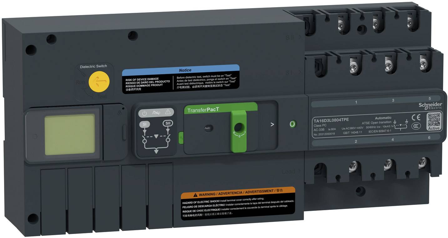 Jednostka sterująca przełączaniem zasilania Schneider Electric TA16D3L0804TPE Maksymalne napięcie przełączania: 400 V/AC-2