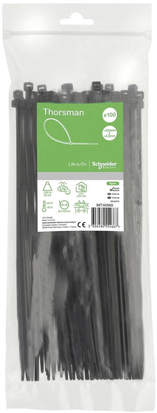 Opaska kablowa Schneider Electric IMT46416, 250 mm, poliamid 6.6, 100 szt.-3
