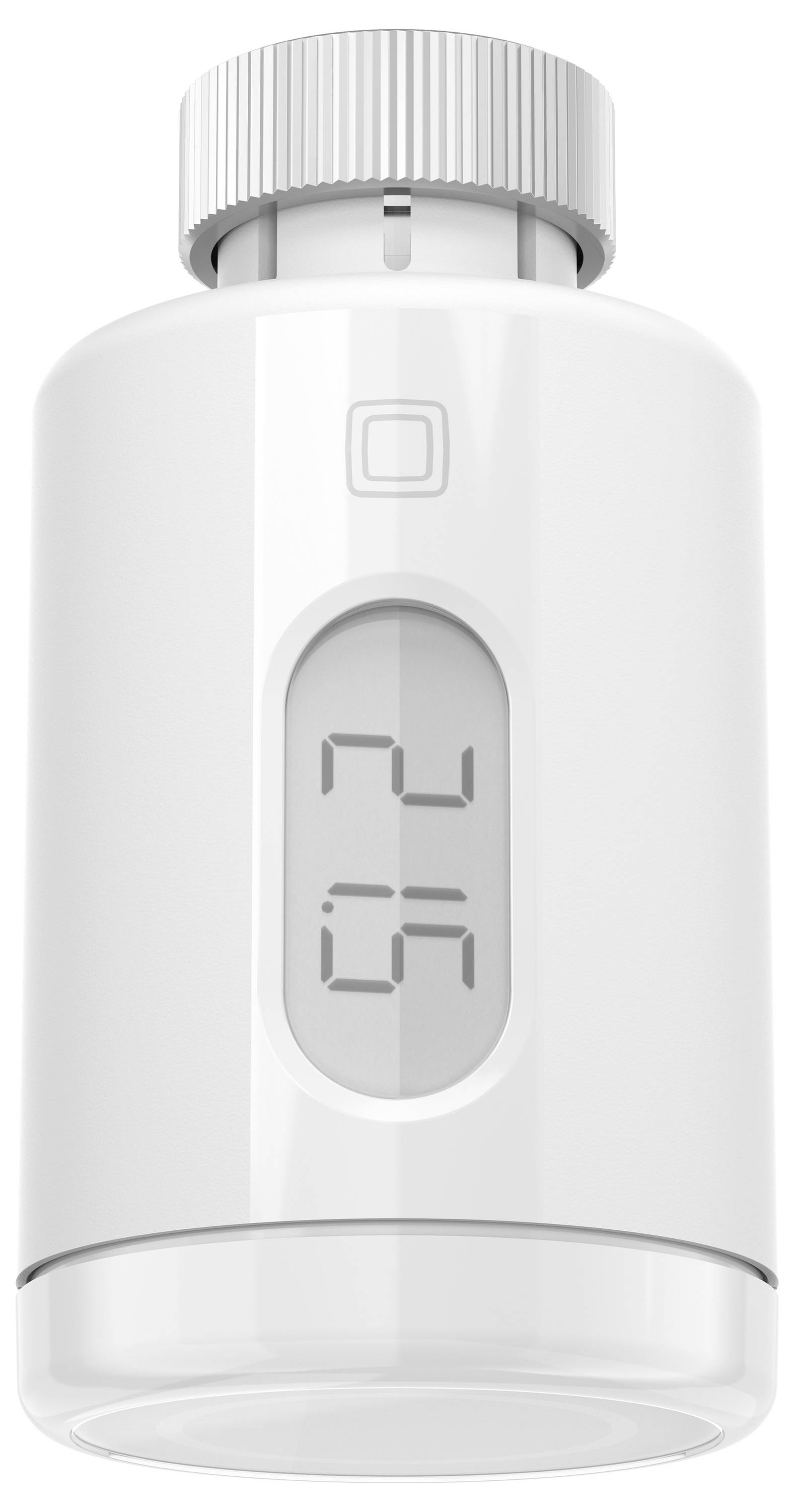 Mała biała buteleczka z cyfrowym wyświetlaczem z przodu pokazuje '24 07'.