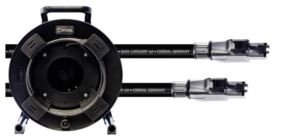 Кабель LAN Cordial 15628, 1 шт., RJ45, CAT 6a, S/FTP, 50,00 м, чорний