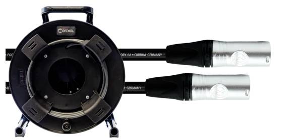 Кабель LAN Cordial 15631, 1 шт., RJ45, CAT 6a, S/FTP, 50,00 м, чорний