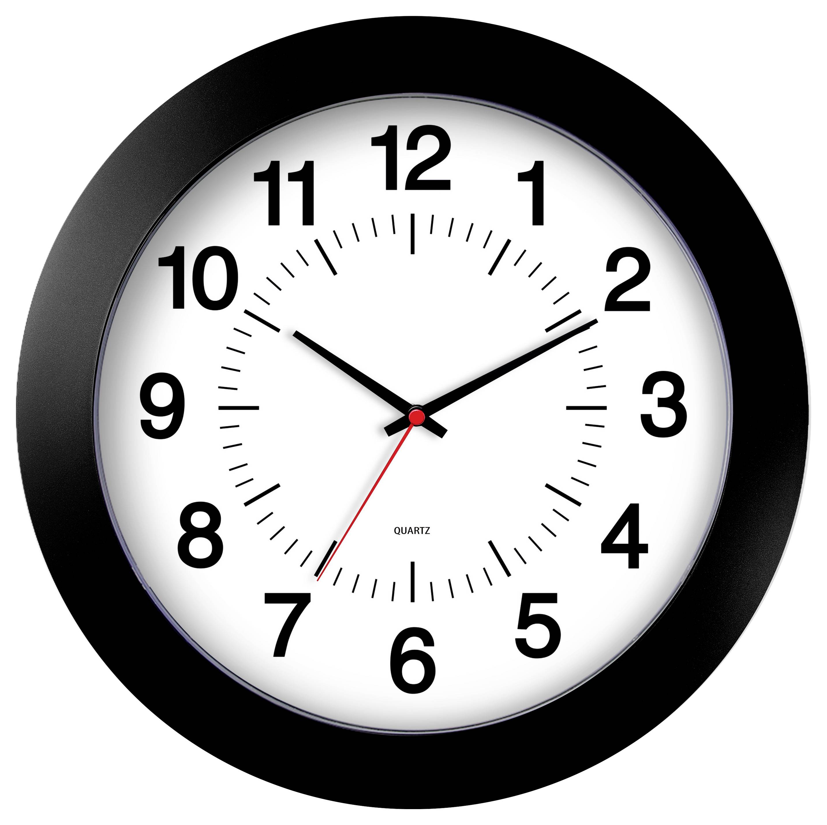 EUROTIME 80514-05 Кварцовий настінний годинник 30,5 см чорний