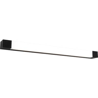 Długa, prostokątna lampa LED z czarną ramą i białym panelem świetlnym. Idealna do nowoczesnego oświetlenia wnętrz.