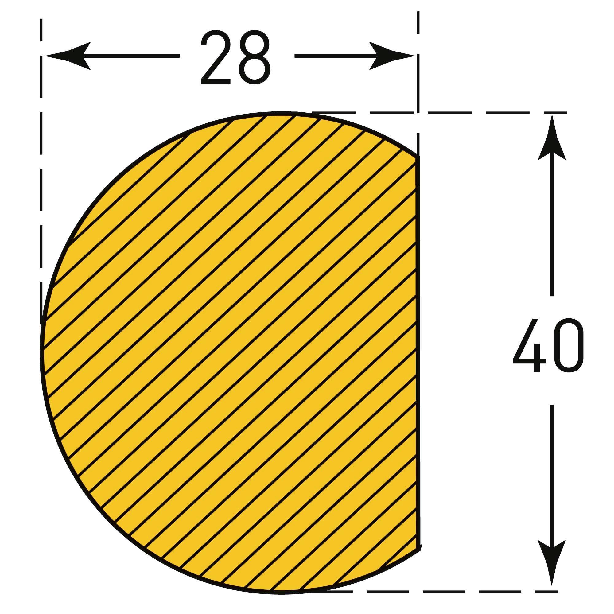 Moravia 422.22.446 Захисний профіль чорний, жовтий (Д x Ш x В) 1000 x 28 x 40 мм