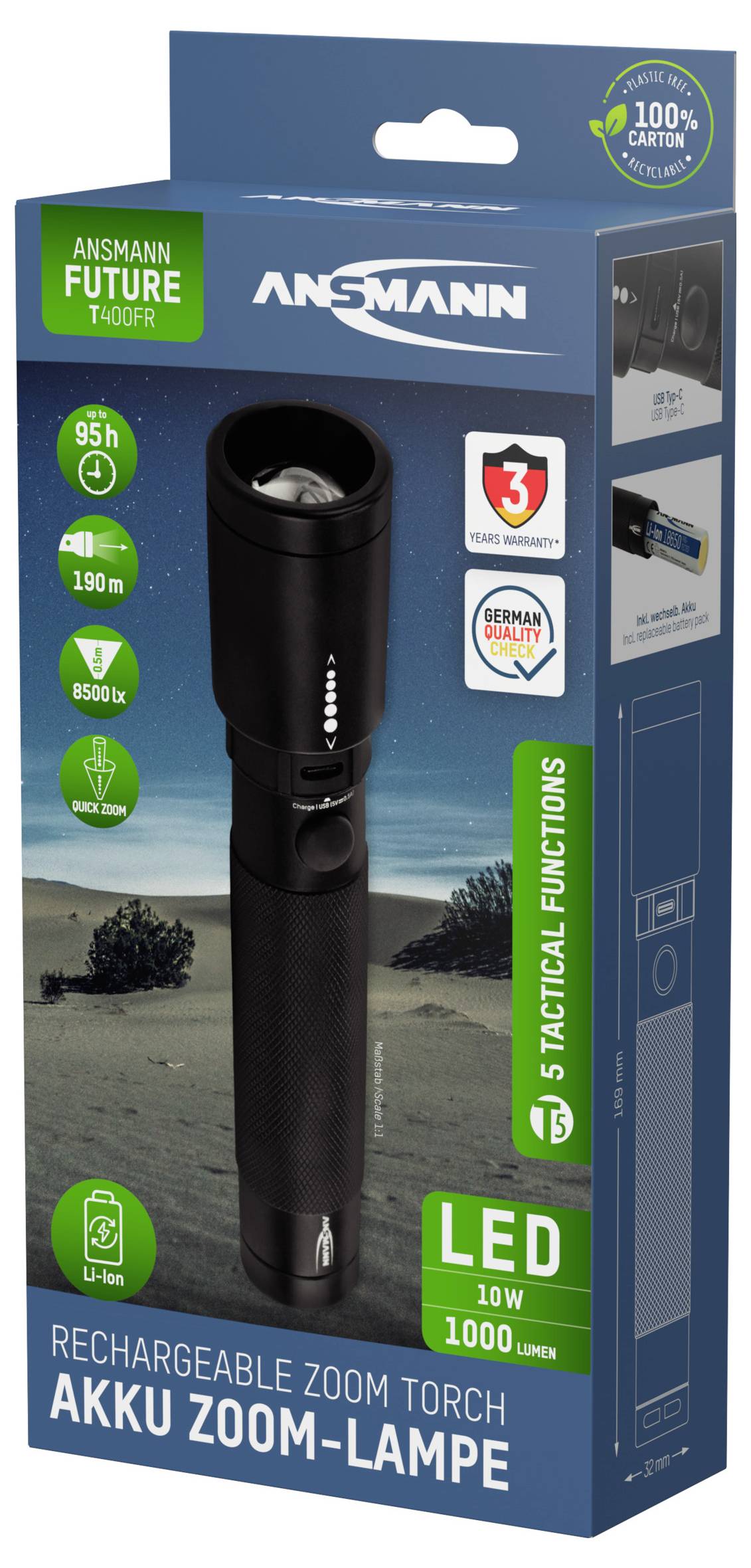 Ліхтарик Ansmann 1600-0150 1000 лм