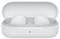 Para białych bezprzewodowych słuchawek dousznych w otwartym etui ładującym, gotowych do naładowania lub użycia.