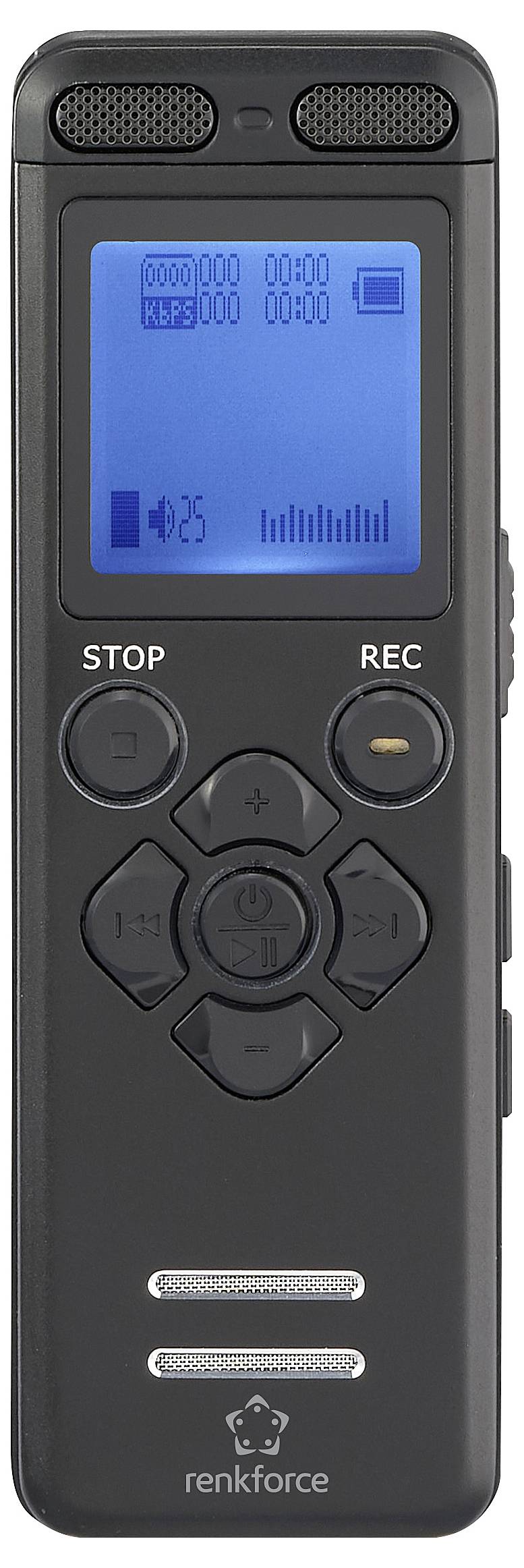 Цифровий диктофон Renkforce RF-DVR-E36 RF-6691330, 8 ГБ, час запису (макс.): 25 год