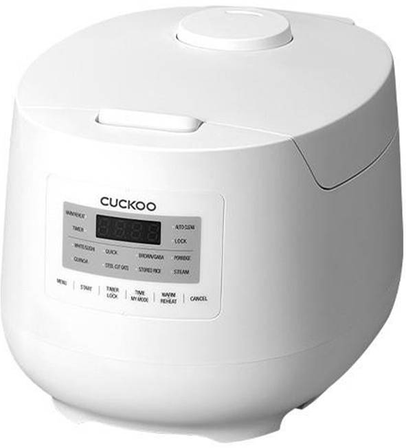 Рисоварка Cuckoo CR-0641F, белая, с антипригарным покрытием, с мерным стаканом, с функцией варки риса