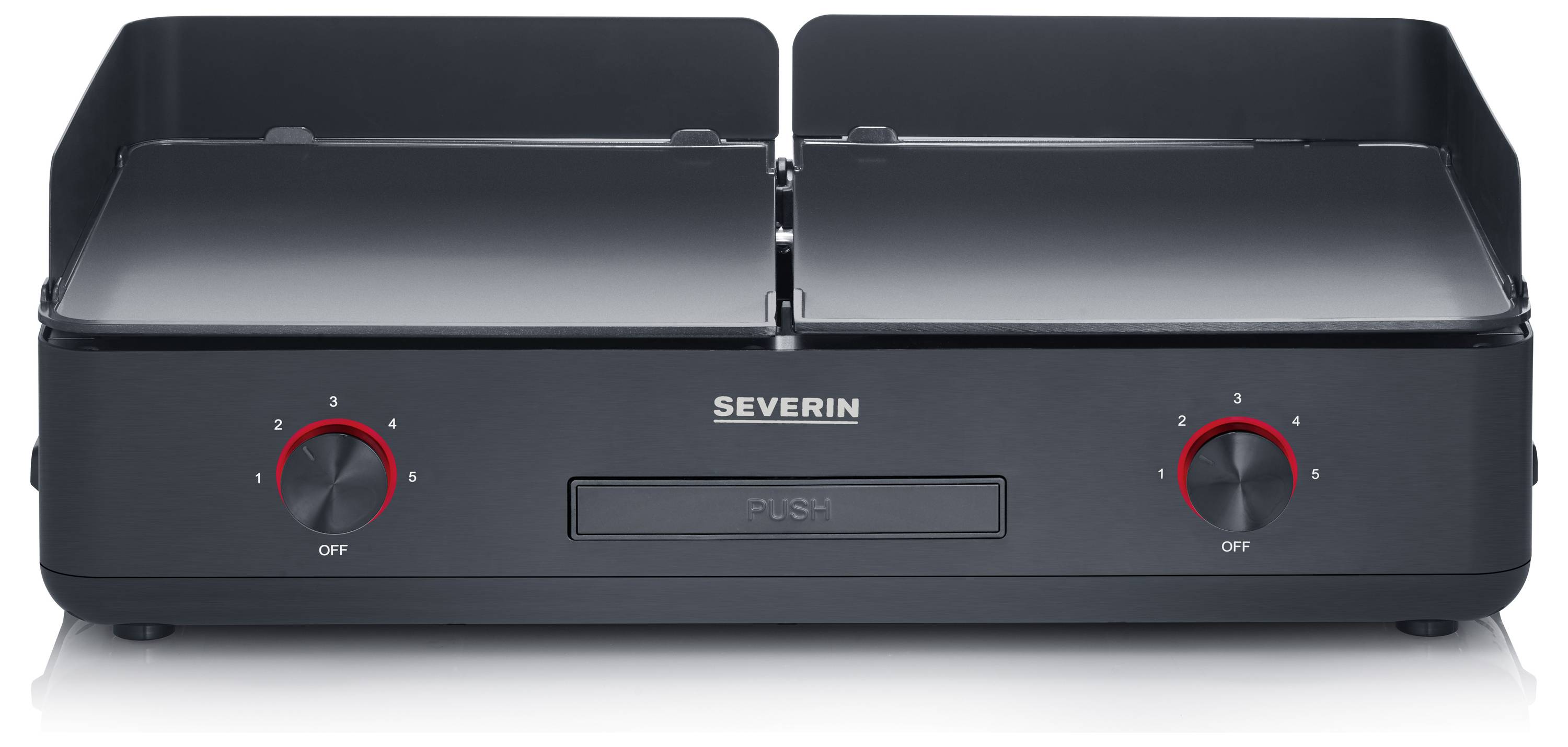 Електричний гриль Severin 8569 з 2 зонами гриля, чорний