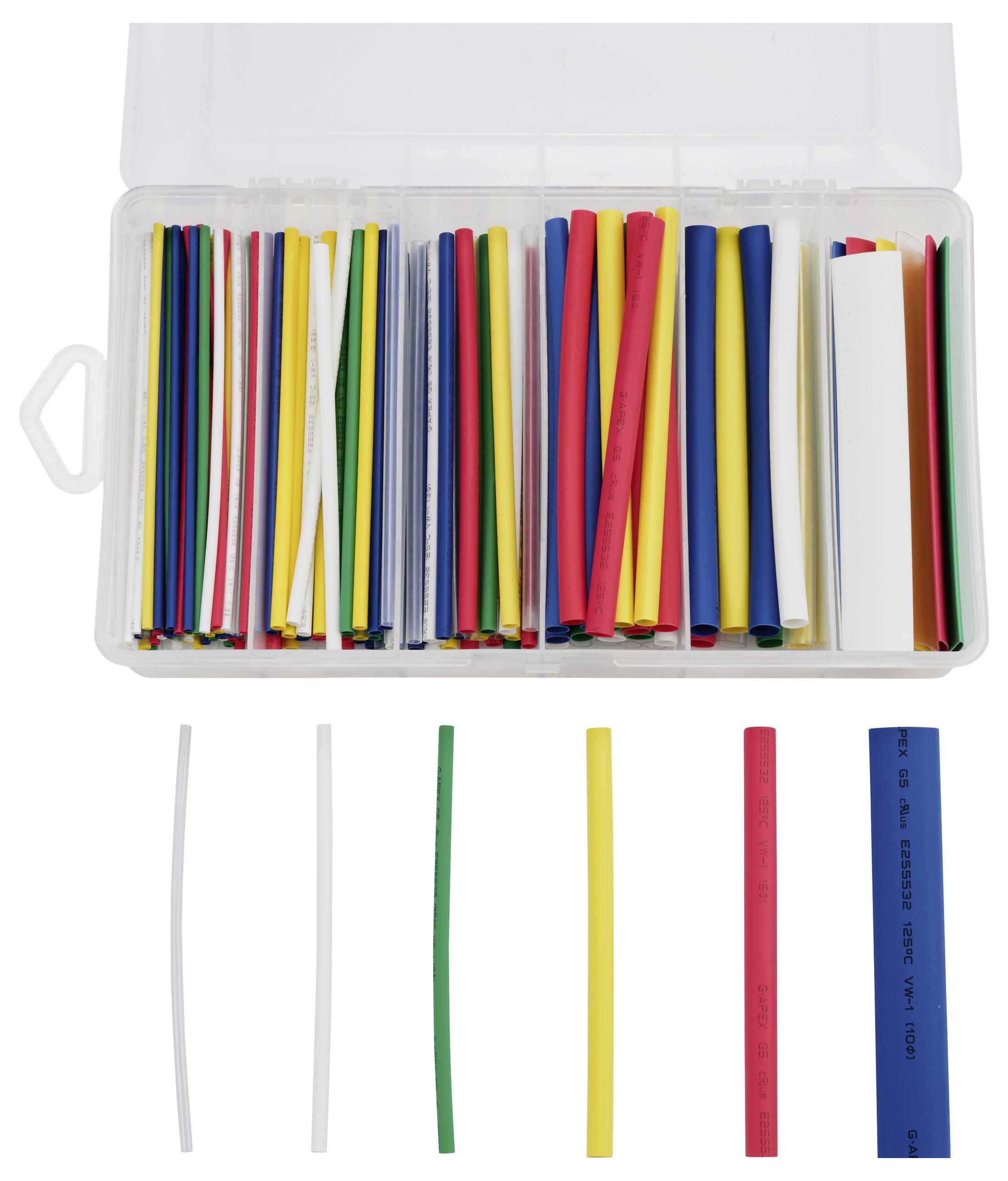 Комплект термоусадочних трубок TRU COMPONENTS TC-13388836, 2:1, 160 шт.