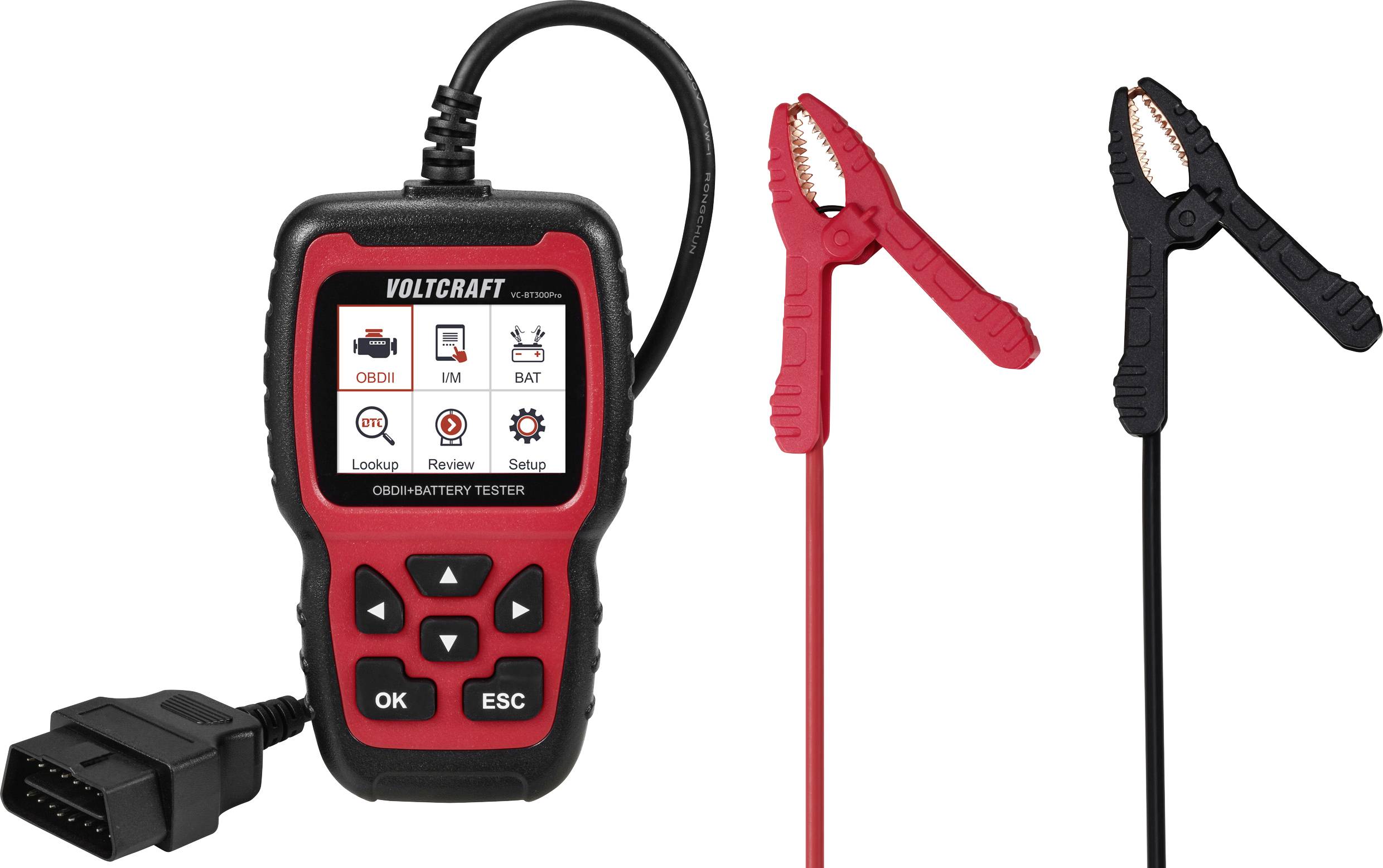 Діагностичний пристрій VOLTCRAFT VC-BT300Pro OBD II з тестом акумулятора VC-16740120