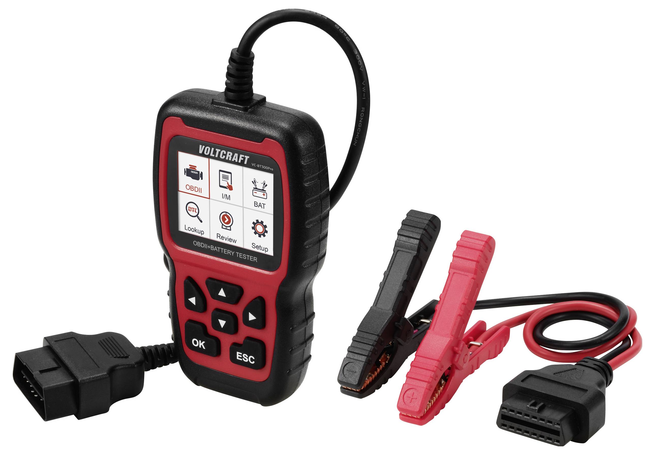 Діагностичний пристрій VOLTCRAFT VC-BT300Pro OBD II з тестом акумулятора VC-16740120