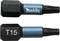 Dwa bity wkrętakowe Torx z niebieskim uchwytem i czarnym zakończeniem, jeden z napisem 'Makita', drugi z oznaczeniem 'T15'.