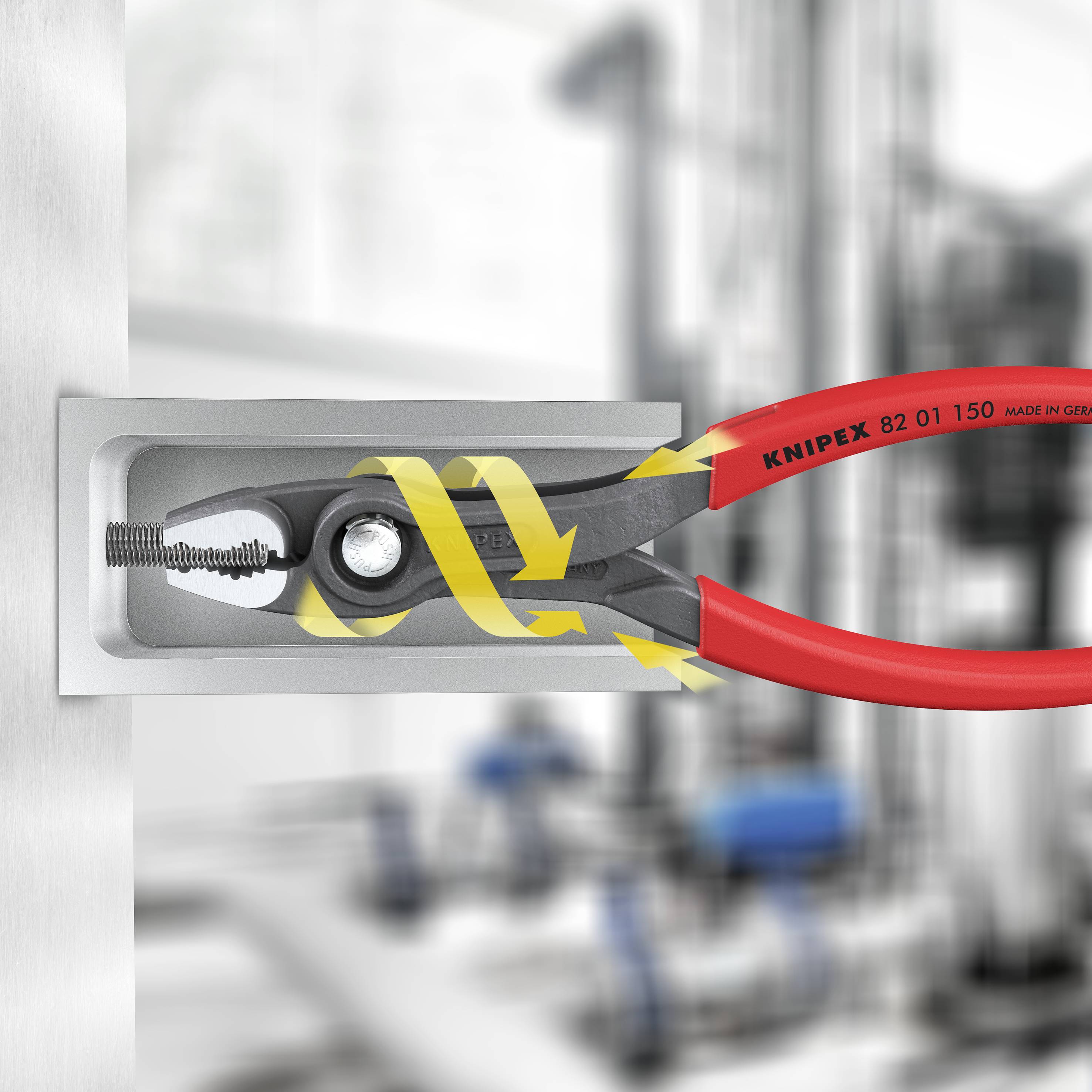 Плоскогубці Knipex 82 01 150 з фронтальним захватом 150 мм