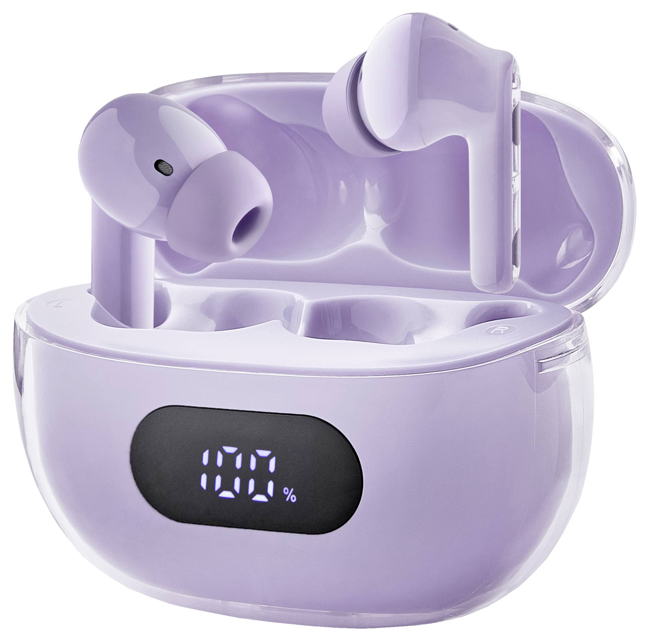 Intenso Buds Plus T313AE lila Bluetooth стерео навушники-вкладиші бузкового кольору з шумопоглинанням для мобільного телефону