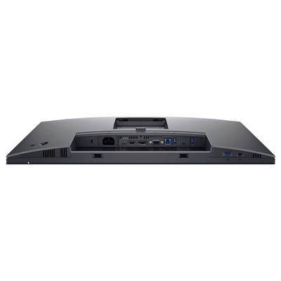 Widok z tyłu monitora z wieloma złączami: HDMI, DisplayPort, USB oraz gniazdem zasilania.