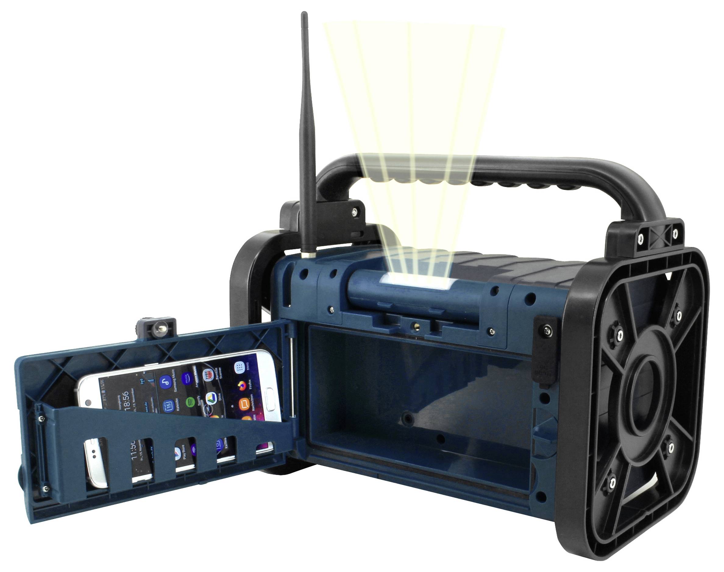 Будівельне радіо Soundmaster DAB85BL DAB+, метрові хвилі (VHF) синій, чорний