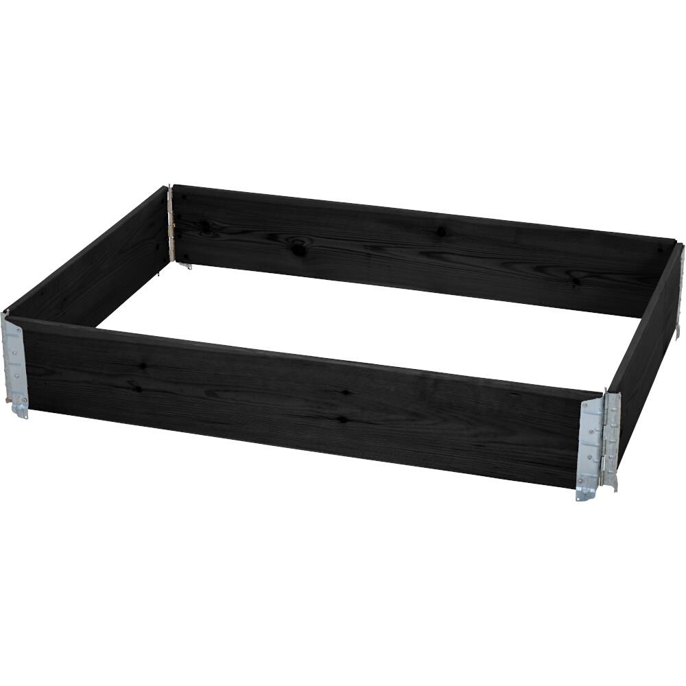 Siena Garden R12001-4BK-GBX Піднята штабелювана грядка, 120 x 80 x 19,5 см, чорна 1 шт.