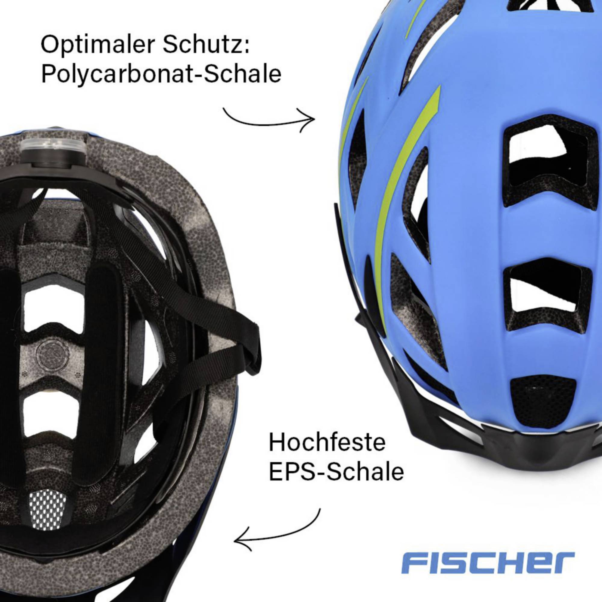 FISCHER FAHRRAD 50453: Велосипедний шолом FISCHER, розмір S/M, обхват голови: 52-59 см, синій