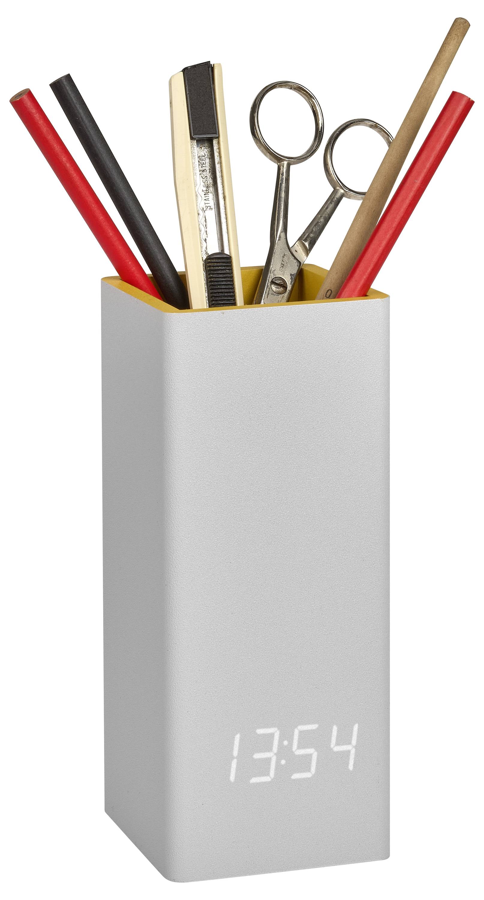 Настільний кварцовий годинник TFA Dostmann 60.2041.15 сірий, жовтий