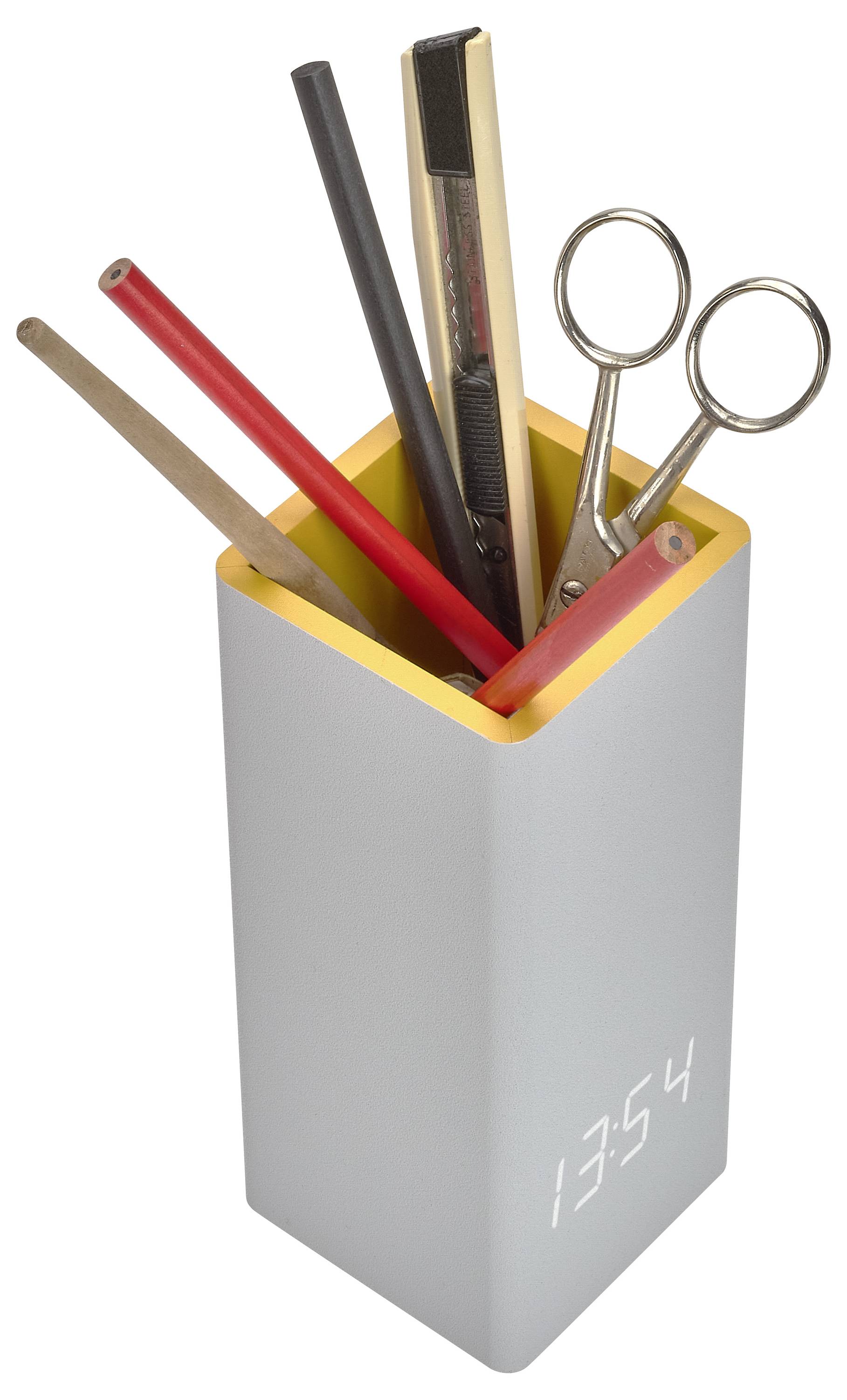 Настільний кварцовий годинник TFA Dostmann 60.2041.15 сірий, жовтий