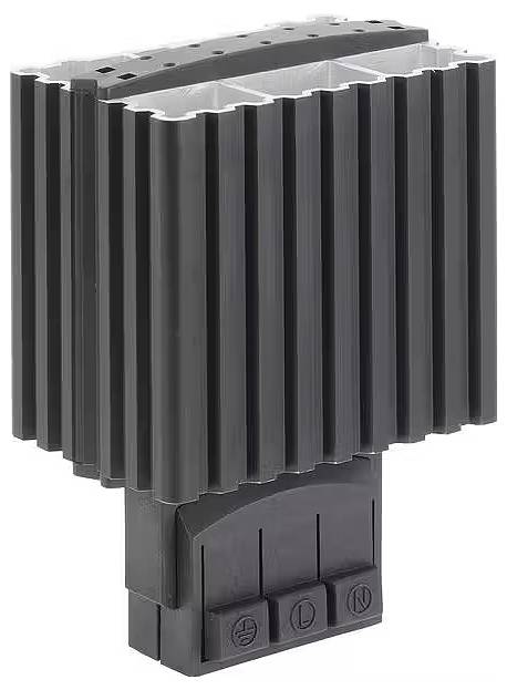 Czarny radiator o żebrowanej strukturze, w kompaktowej obudowie, przeznaczony do zastosowań przemysłowych związanych z odprowadzaniem ciepła.