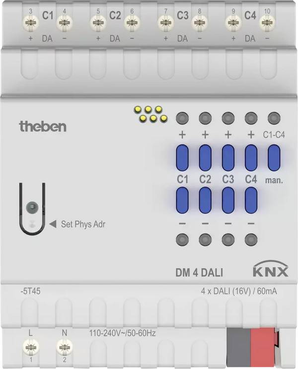 Interfejs Theben 4940300   DM 4 DALI KNX
