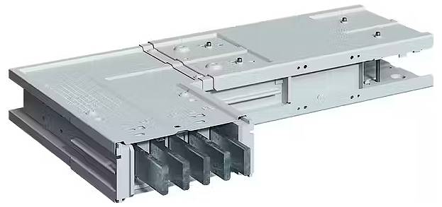 Wielosegmentowa, metalowa szyna teleskopowa do ciężkich obciążeń, odpowiednia do zastosowań przemysłowych lub wysuwów mebli.