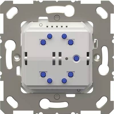 Czujnik ruchu marki 'theben', model PD 1 RC KNX, jest widoczny na kwadratowej płycie montażowej.