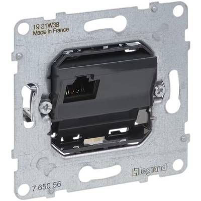 Moduł sieciowy Legrand z gniazdem RJ45 w metalowej obudowie, z Francji, numer katalogowy 7 650 56.
