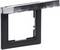 Otwarty, prostokątny czarny frame z klapką, prawdopodobnie osłona ochronna lub pokrywa dla przełączników elektrycznych.
