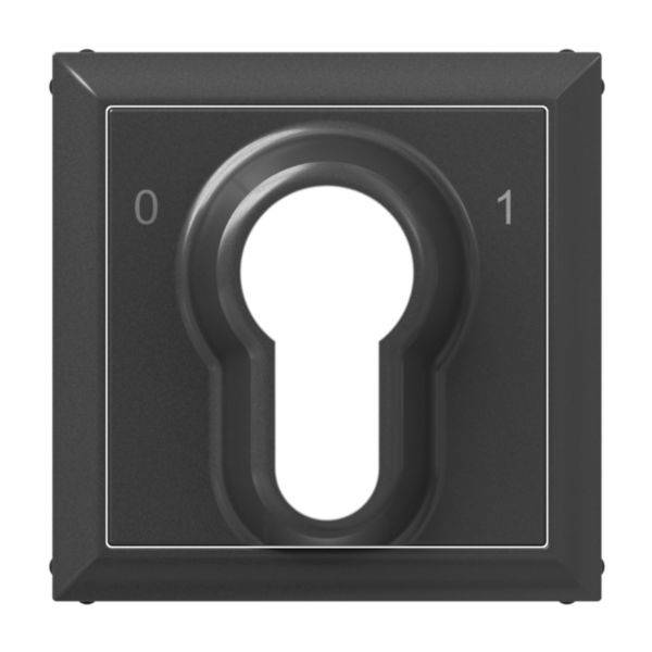 Czarno-szary przełącznik kwadratowy z zerem po lewej stronie i jedynką po prawej stronie, symbolizujący funkcję włączania-wyłączania.