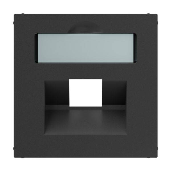 Czarna skrzynka pocztowa z prostokątnym otworem na górze i kwadratowym schowkiem na dole przeznaczonym na listy.