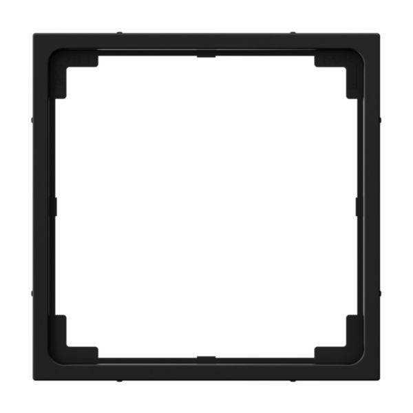Czarny, kwadratowy ramka o zaokrąglonych narożnikach i pustej przestrzeni wewnętrznej.