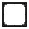 Czarny, kwadratowy ramka o zaokrąglonych narożnikach i pustej przestrzeni wewnętrznej.