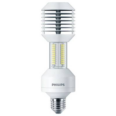 Energooszczędna lampa LED firmy Philips z gwintem E27 i ażurową strukturą odprowadzającą ciepło.