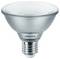Srebrna żarówka LED marki Philips z gwintem E27. Idealna do oszczędzania energii i długotrwałego oświetlenia.