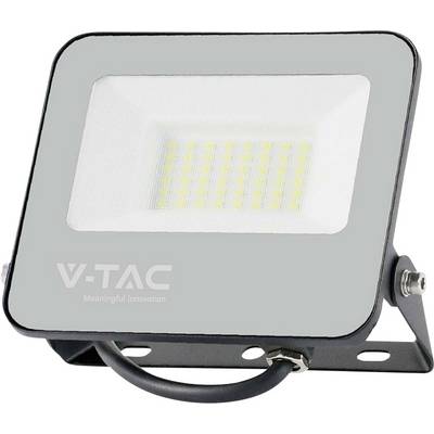 Reflektor LED firmy V-TAC o prostokątnym kształcie z 30 diodami LED, zamontowany na regulowanym stojaku.