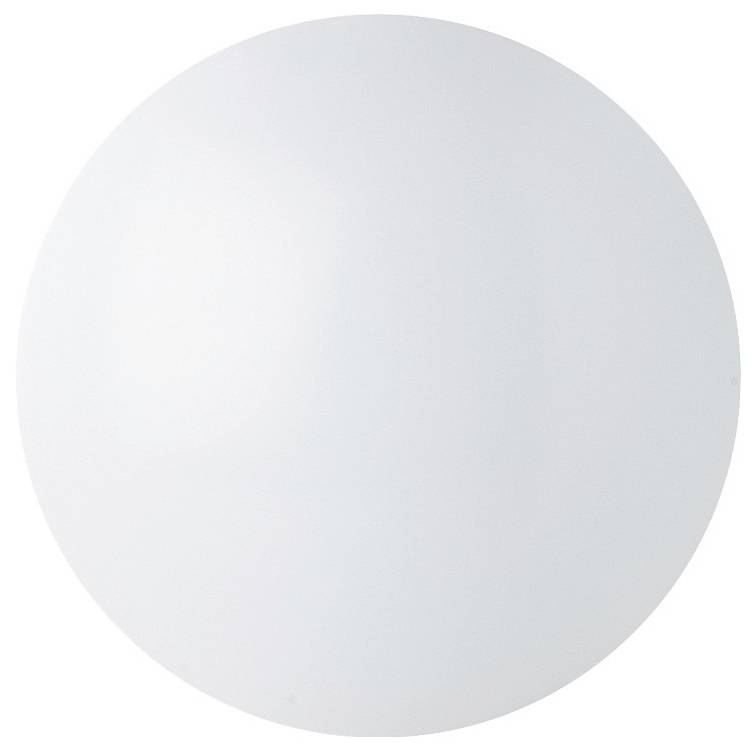 Biała, połyskująca kula na neutralnym tle.