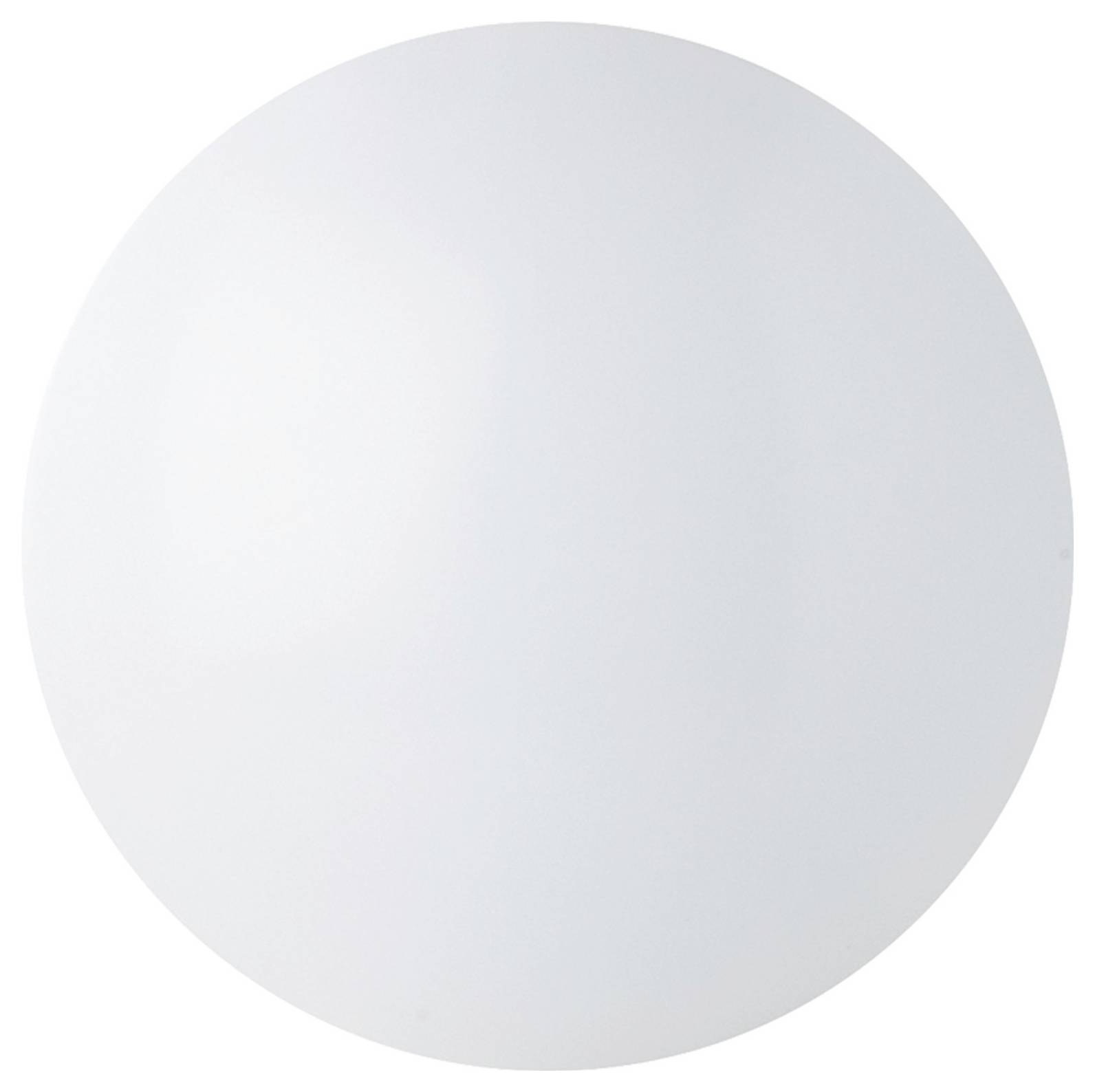 Prosta, jednokolorowa biała kula na neutralnym tle.