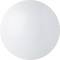 Prosta, biała, okrągła powierzchnia bez wzoru lub tekstury, która wygląda gładko i lśniąco.