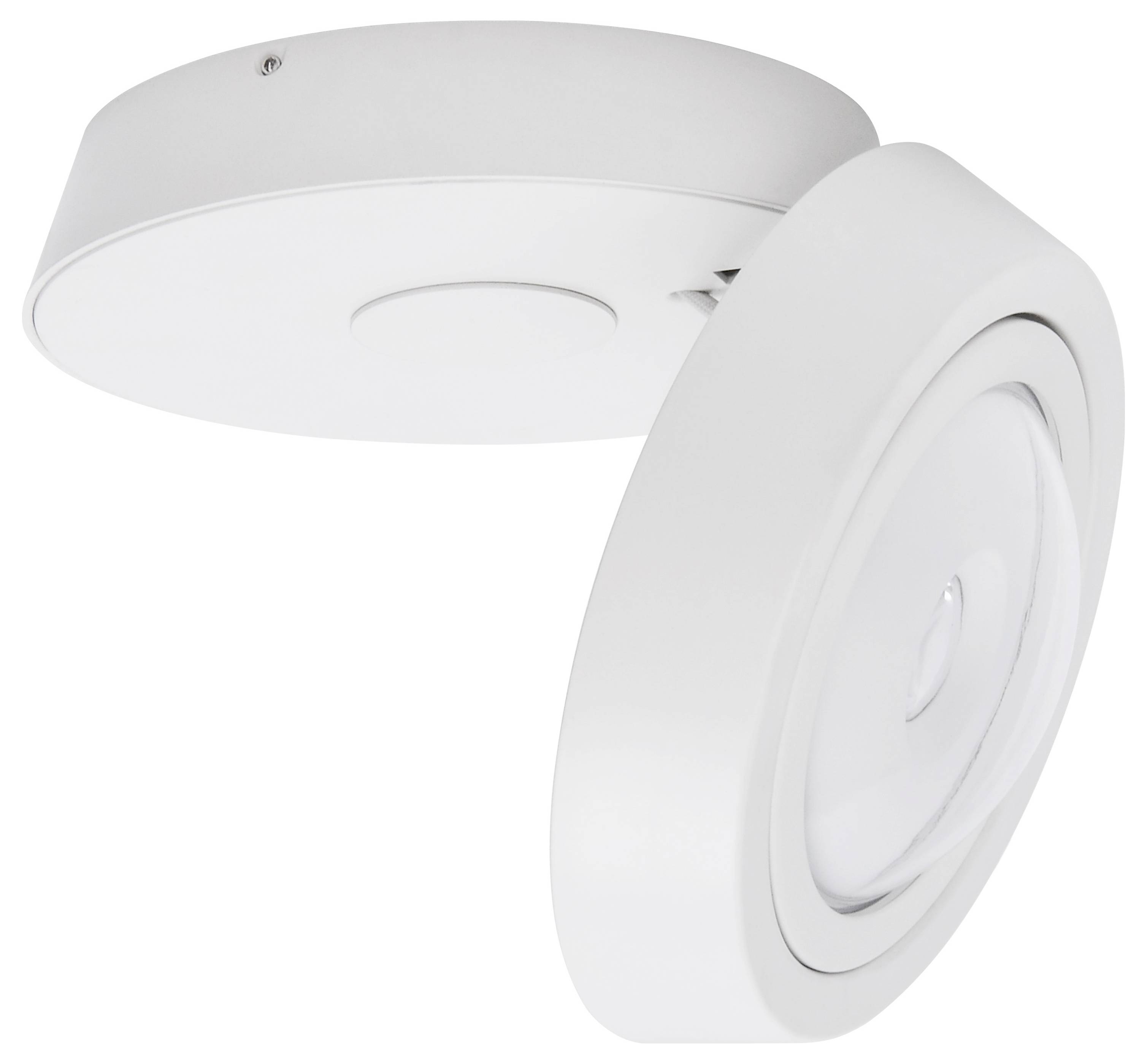 Biała, cylindryczna lampa wisząca LED z regulowaną głowicą do precyzyjnego oświetlenia. Idealna do nowoczesnych wnętrz.