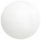 Biała, gładka kula bez rozpoznawalnych szczegółów lub wzorów.