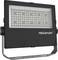 Czarny reflektor LED firmy Megaman z prostokątną powierzchnią świecenia, odpowiedni do oświetlenia外部znego.