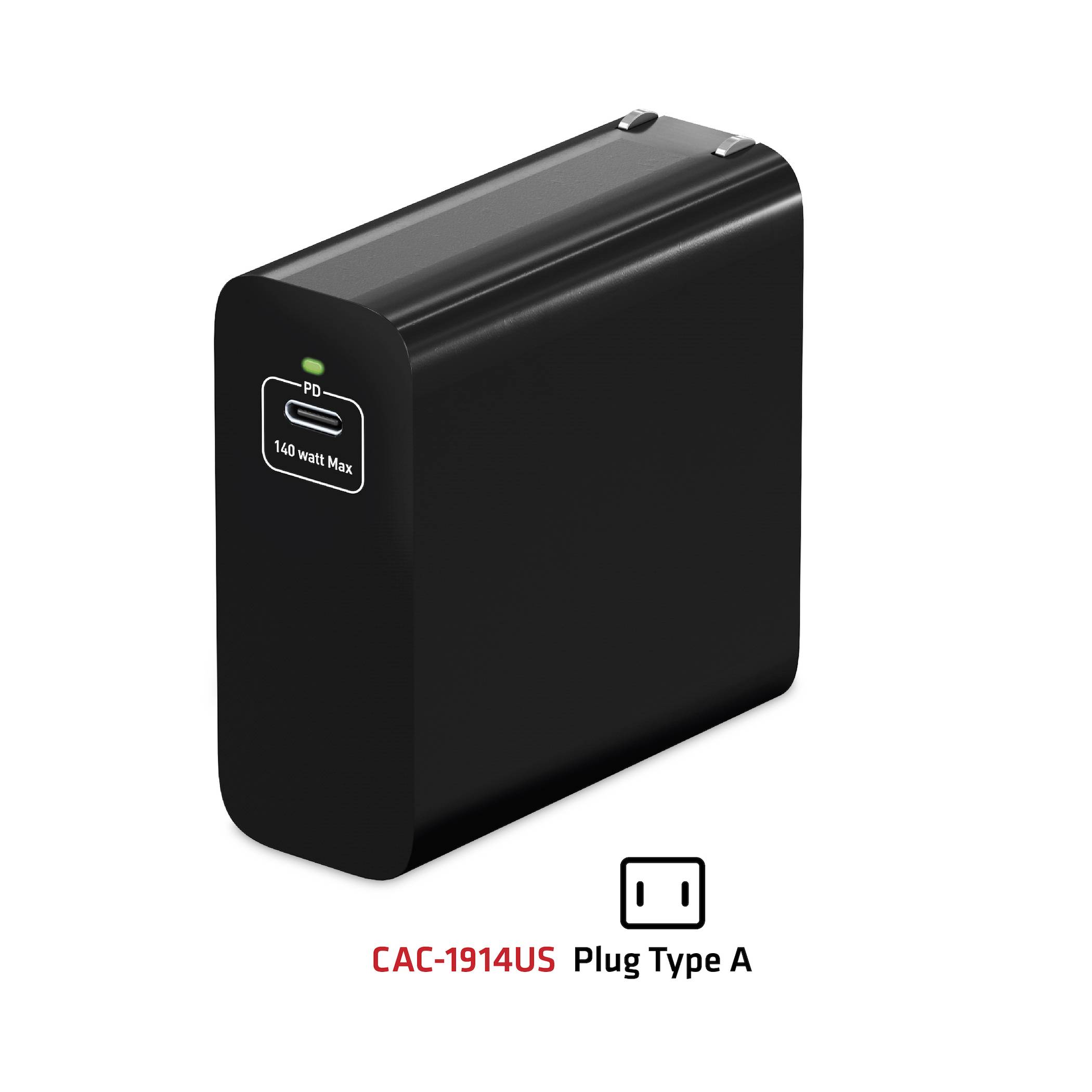 club3D CAC-1914EU Ładowarka USB 140 W 1x USB-C® USB PD 3.1, Power Delivery czarny GaN-5