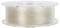 Szpula z przezroczystym filamentem z tworzywa sztucznego, odpowiednia do drukarek 3D. Szpula jest pełna, a filament równomiernie nawinięty.