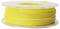 Żółta szpula filamentu z tworzywa sztucznego do drukarki 3D, umieszczona na przezroczystym uchwycie.